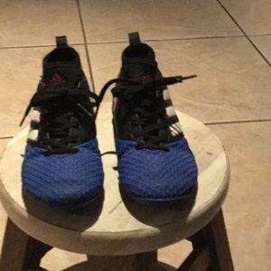 Blue and black soccer adidas